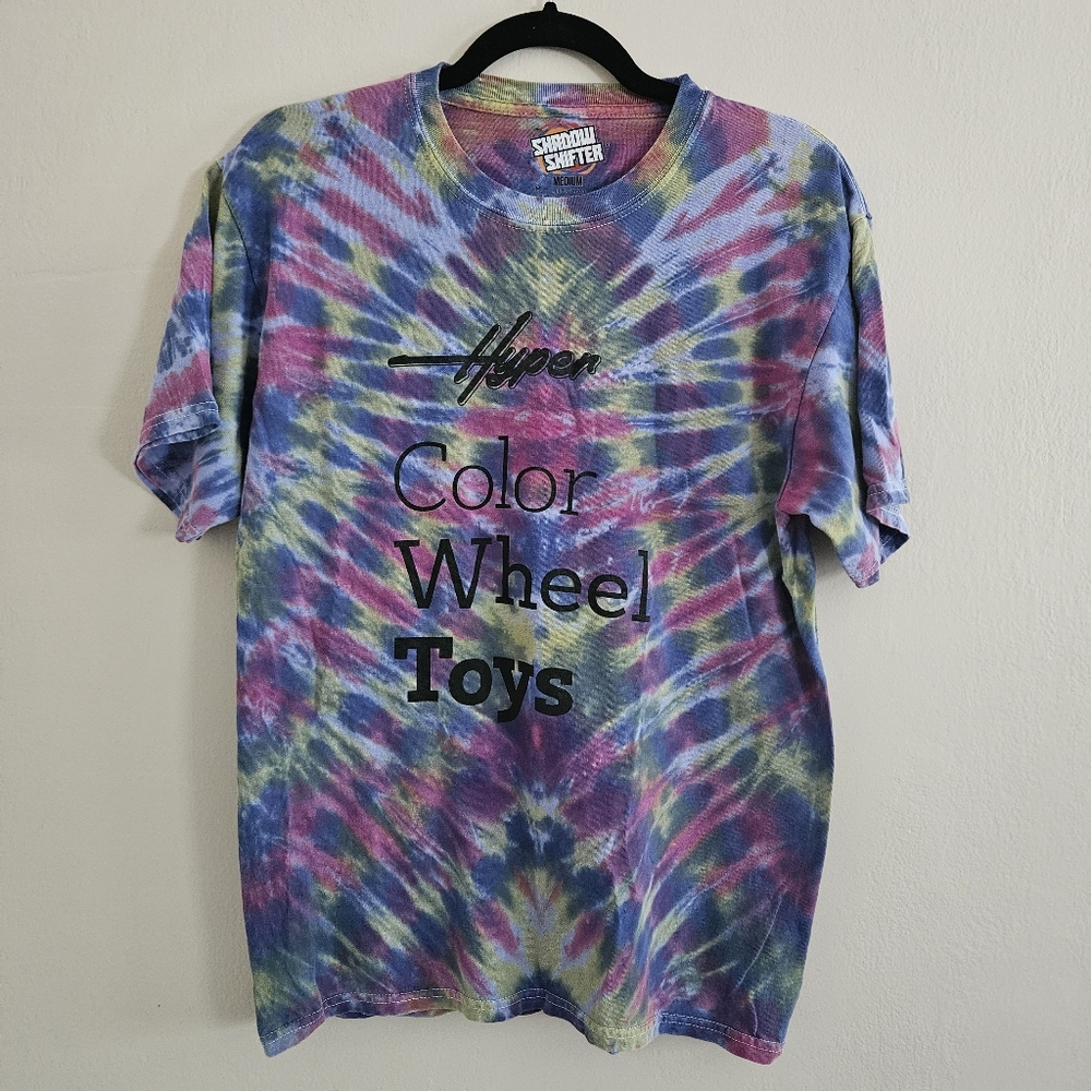 Shadow Shifter Hyper Color Wheel Toys Multicolor Tie-Dye Cotton T-Shirt Medium